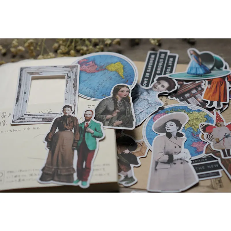19 шт. винтажные Ephemera наклейки для скрапбукинга DIY альбом мусорный Журнал Дневник неделя счастливые украшения для ежедневника наклейки