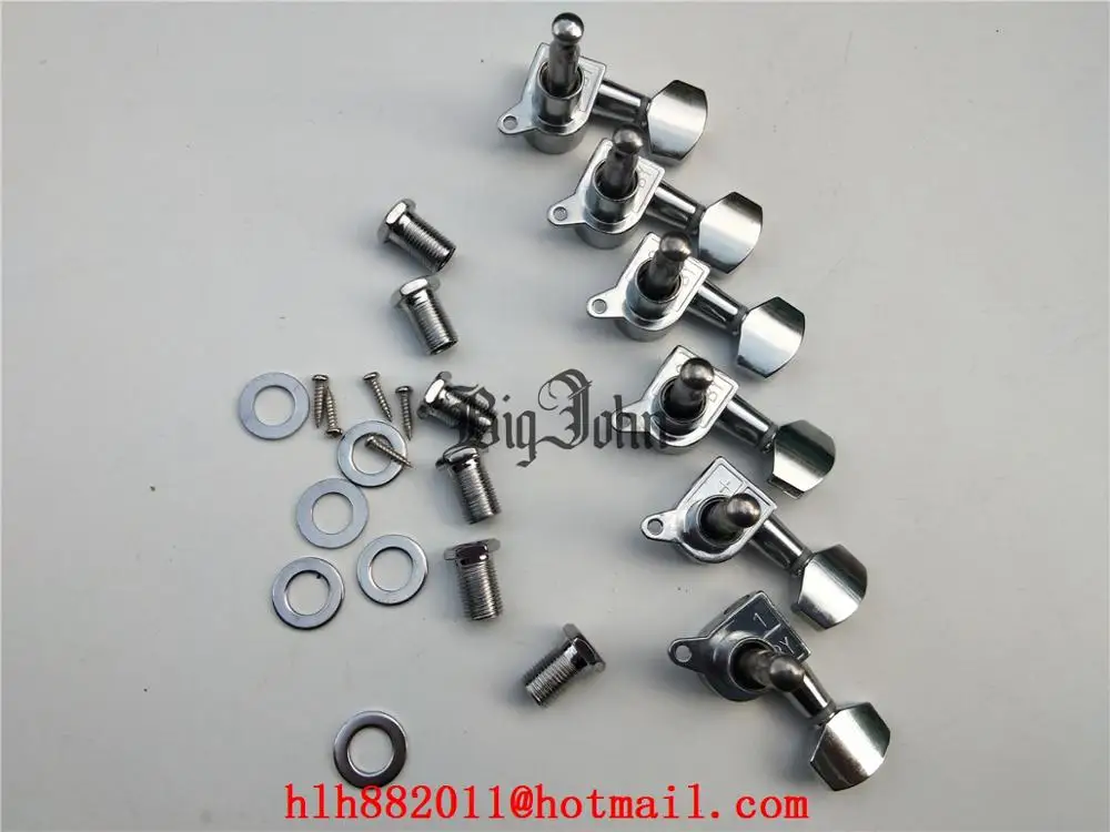 Левшей электрогитара Тюнинг колышки Хромовая гитара Кнопка 6 штук для одного