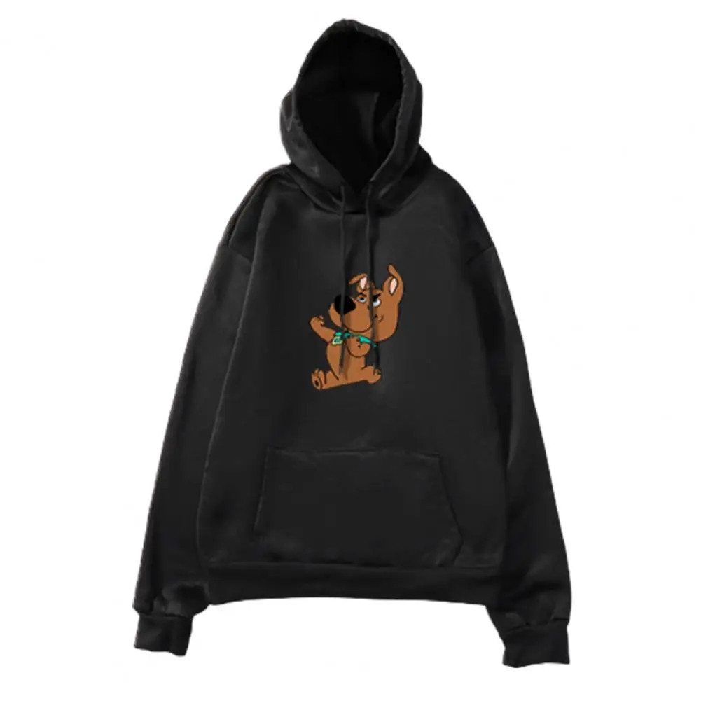 Autumn Women Cartoon Puppy Print Loose Hooded Sweatshirt Long Sleeve Hoodie Personalized Ctue Sweatshirts