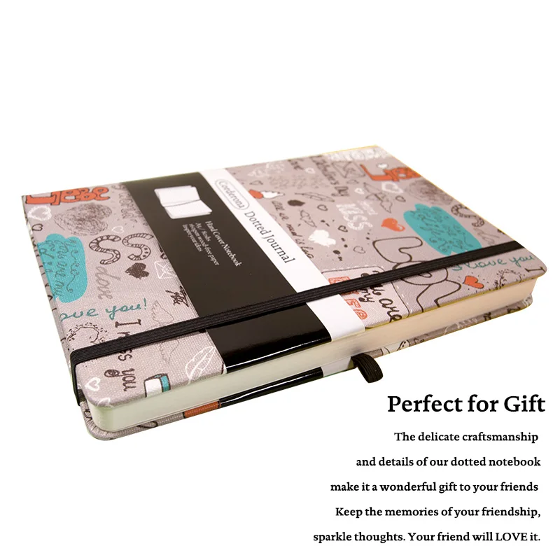 

A5 160gsm Bullet Dotted Grid Journal Thick Hardcover Notebook Valentine Diary Travel Planner