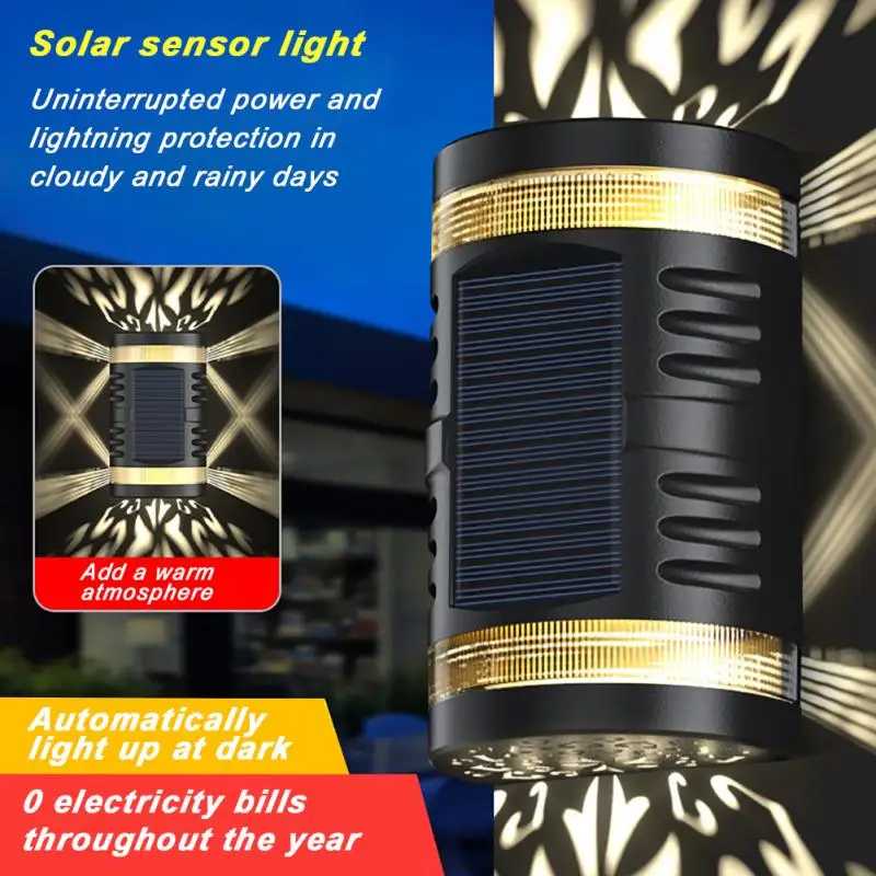 

Outdoor Solar LED Lamp Waterproof Courtyard Porch Wall Lamp Garden Layout Decoration Landscape Street Light