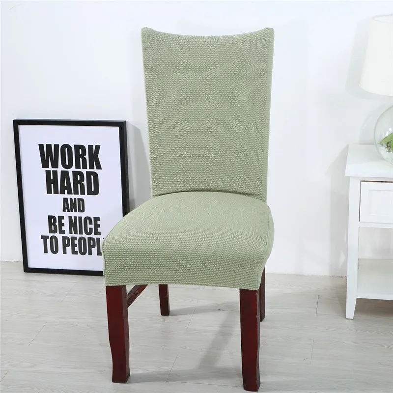 

Knitted Fabric Chair Cover Spandex Cute Candy Color Wedding Seat Covers Comfortable Home Chair Covers Slipcover Housse De Chaise
