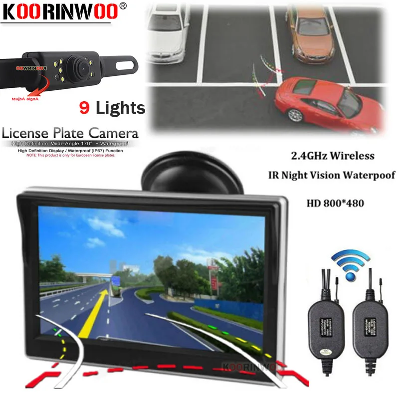 Камера для парковки Koorinwoo AHWireless парковочная камера с динамической траекторией