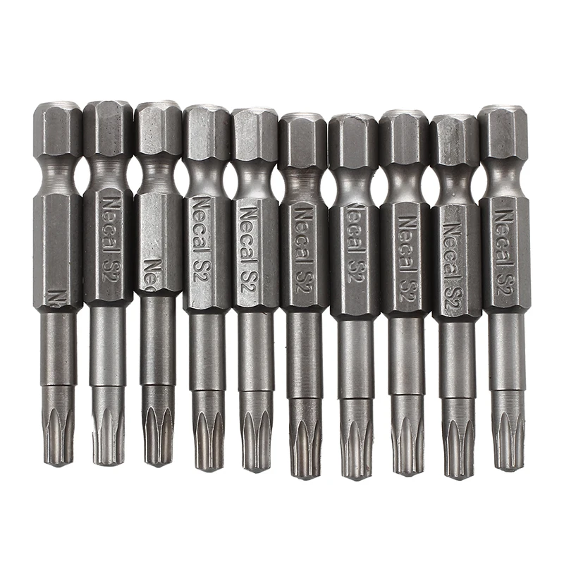 

Hardware Part Magnetic 4x50mm T25 Type Torx Screwdriver Bit 10 Pcs