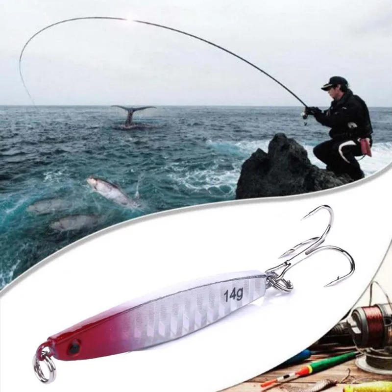 1 шт. 14 г 6 см металлическая приманка рыболовная ложка морская твердая для рыбалки