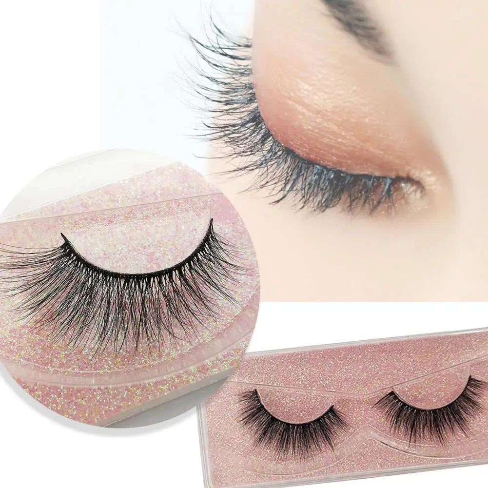 

50% Hot Sale 1 Pair Eyelash Imitation Thick Natural Effect Handmade Mink Hair Eye Lash for Girl