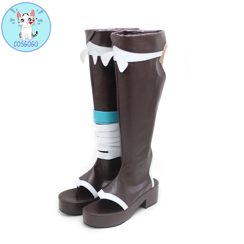 Обувь для косплея Game Genshin Impact Gorou аниме проект ботинки из искусственной кожи