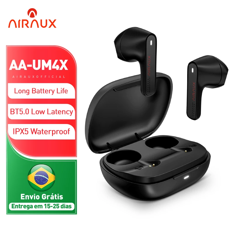 BlitzWolf AIRAUX UM4X Bluetooth-compatible Earphone TWS Wireless Headset Mini Earbuds HiFi Stereo Touch Control Mic Charging Box