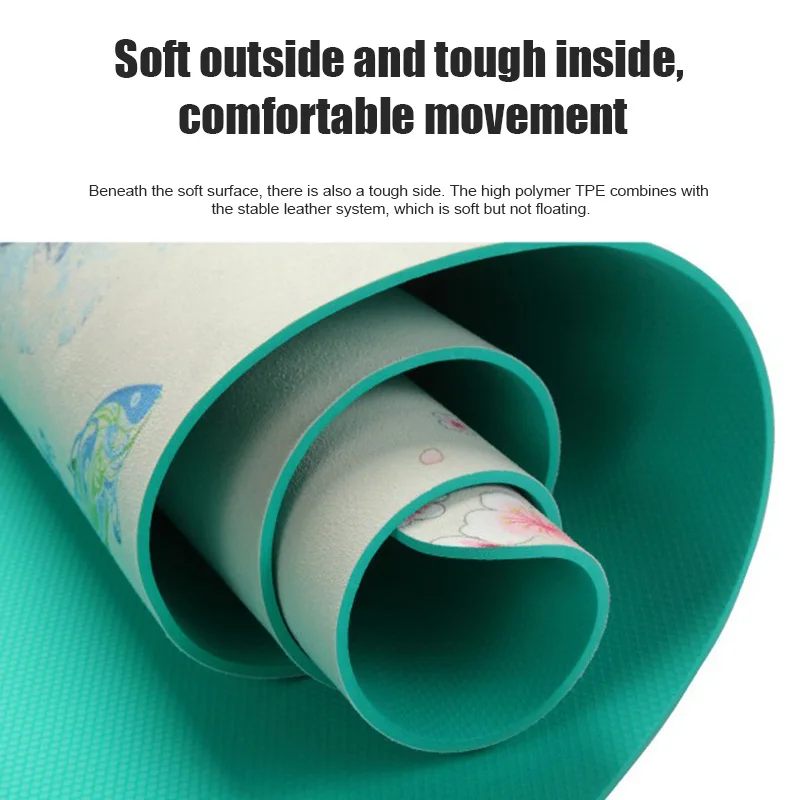 

Yoga Mat Non-Slip Printed Sport Pad Odorless for Fitness Pilates Exercise Women Men SAL99