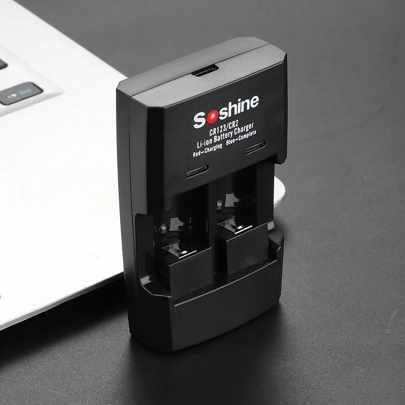 Умное быстрое зарядное устройство Soshine для Li-ion батарей RCR123 RCR2 CR2 16340 17335 с