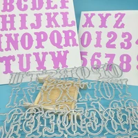 26 english letters arabic numerals 0 9 metal cutting dies scrapbook photo album decoration diy handmade art