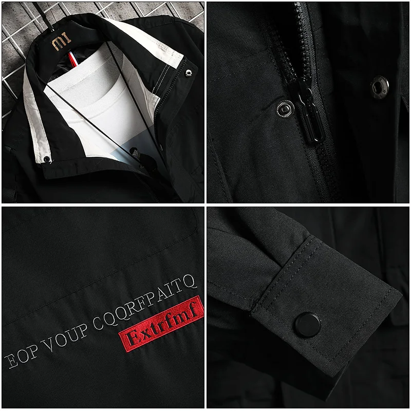 Новая мужская куртка модное пальто оснастка ветровка Повседневная тонкая