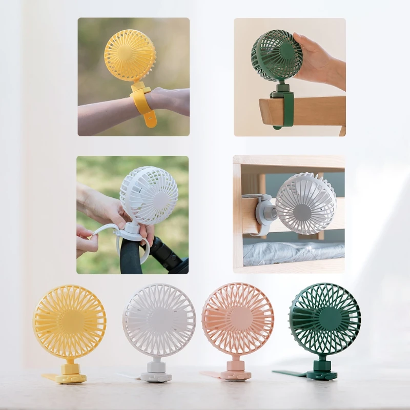 USB Перезаряжаемый охлаждающий вентилятор для дома и улицы 3 скорости переносной