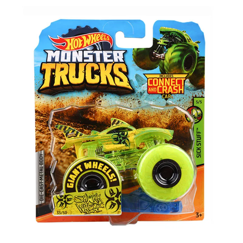 SHARK WREAK Hotwheels 1: 64 автомобиль игрушка монстр грузовики ассортимент металлические автомобили игрушка Lover коллекция FYJ44 Singel посылка для больших шин горячие колеса подарок - Цвет: SHARK WREAK