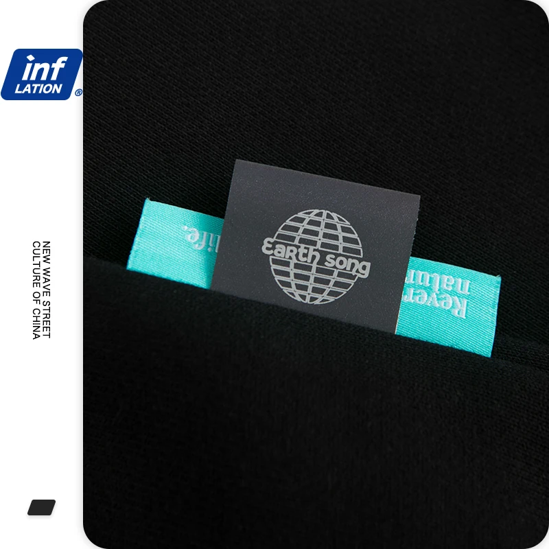 

INFLATION Men Sweatshirt Streetwear 2020 Reflective High Street Sweatshirt Men Oversized Sweatshirt Men Cotton Pullover 1305W