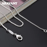 925 silver 1mm box chain necklace for women wedding jewelry gifts