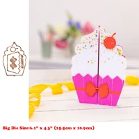 new arrival metal christmas gatefold cupcake cutting dies for 2021 card making flip and fold stencils crafts
