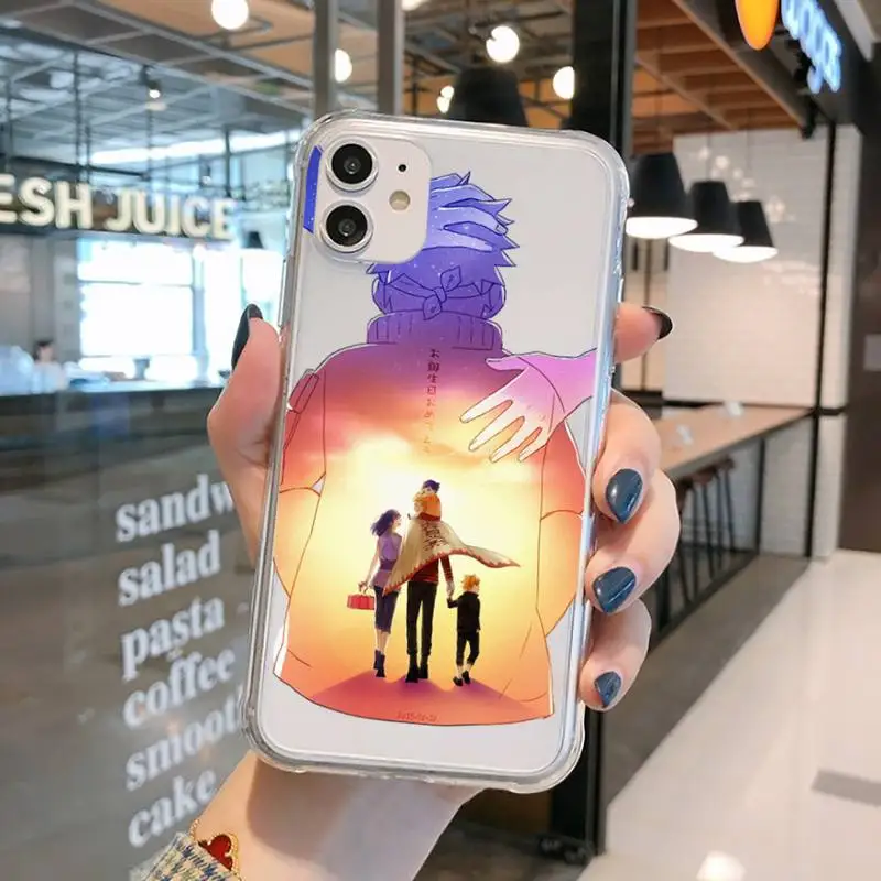 

Anime Uzumaki Naruto sasuke kakashi Phone Case Transparent for iPhone 11 12 mini pro XS MAX 8 7 6 6S Plus X 5S SE 2020 XR