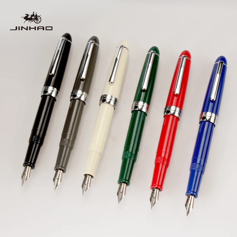 1piece JINHAO 992 Silver Clip Fountain Pen 12 Colors for Choose 0.5mm High Quality Ink Pens School and Office Writing Stationery