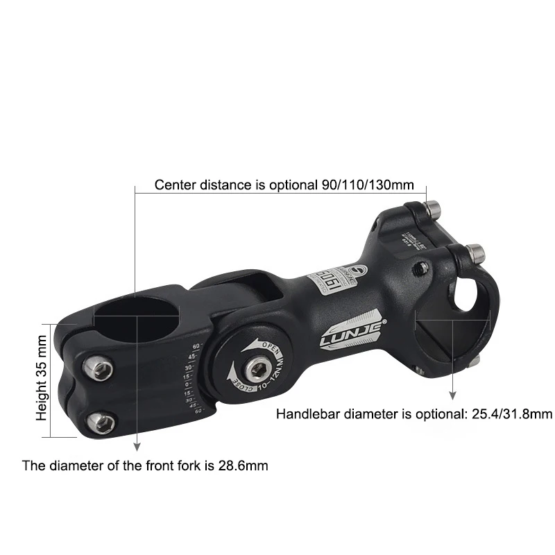 Подходит для горного велосипеда MTB шоссейного регулируемого стержня углового
