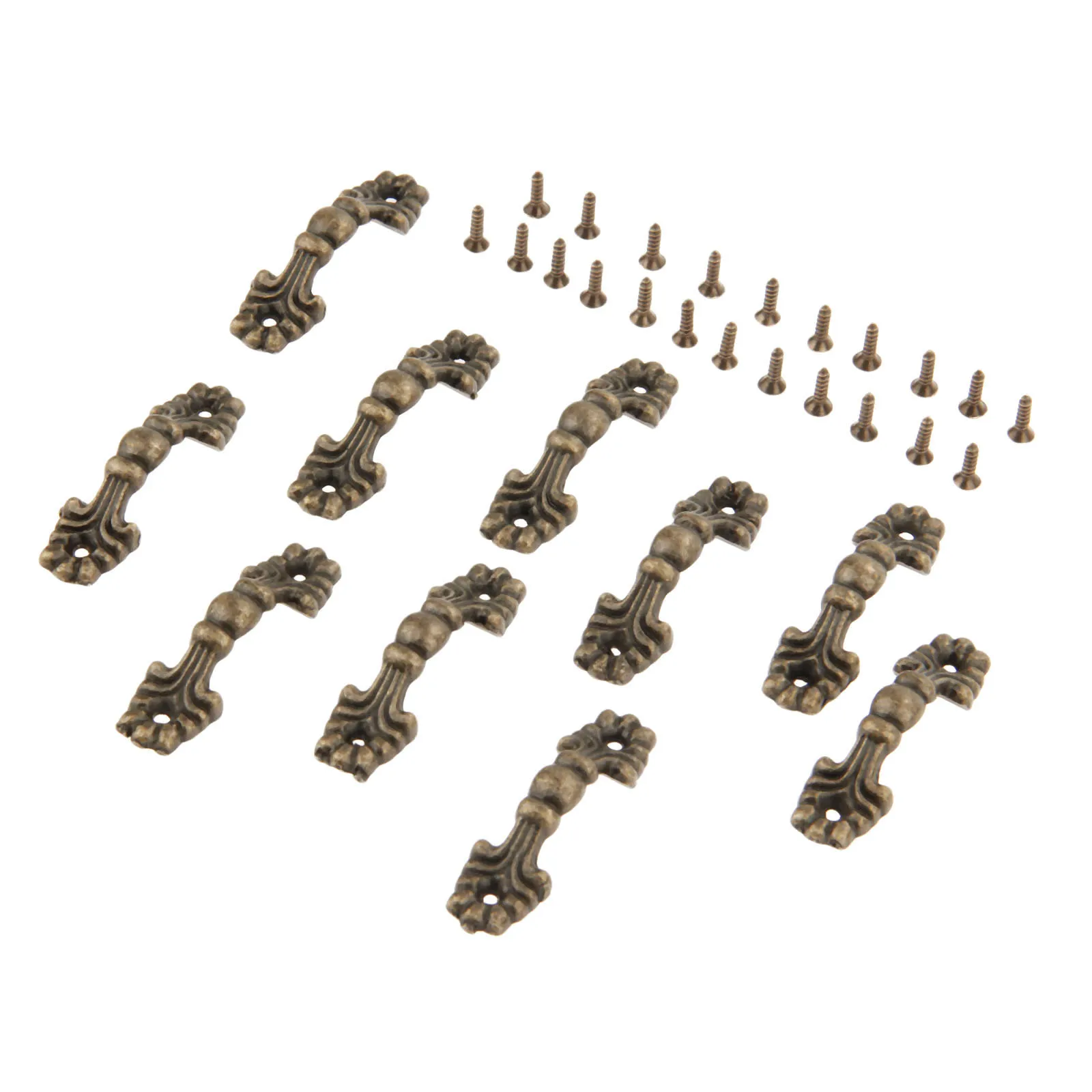 10 шт., деревянные ручки для шкафа, 42x12 мм