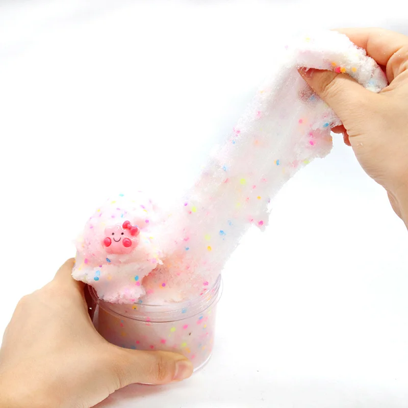 60 мл пушистая слизь Lizun DIY игрушка для флуоресцентных кристаллических грязи