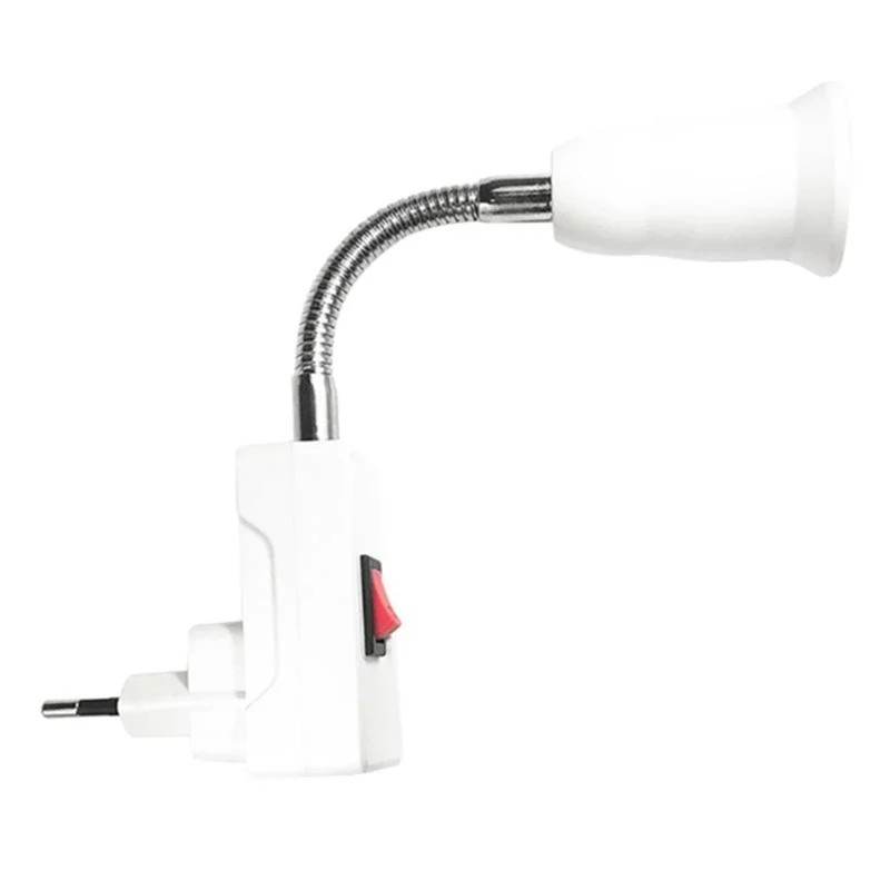 

1pcs E27 Lampholder Bulb Adapter E27 Lampholder Bulb Adapter with Botton Switch EU Plug White Support Dropshipping
