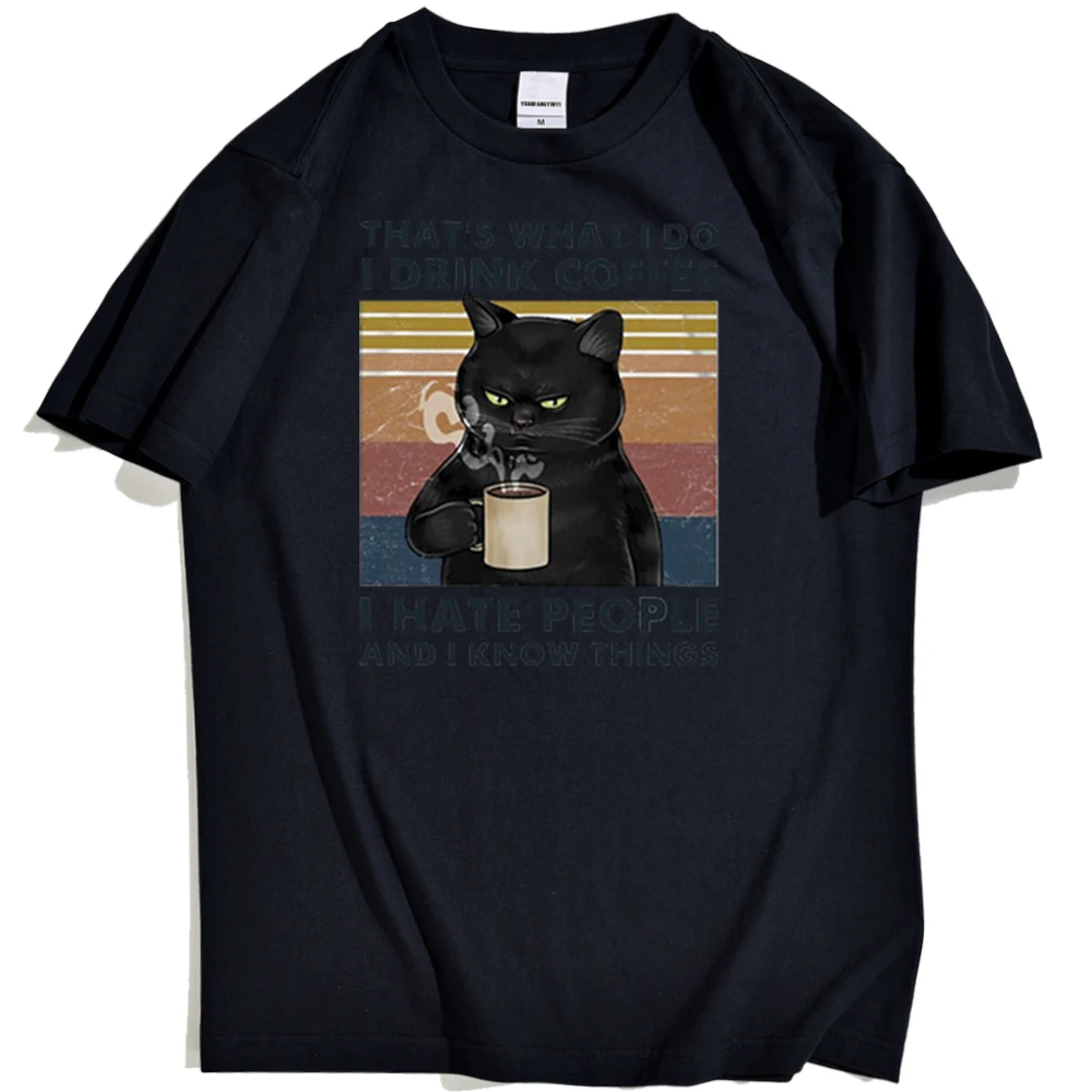 

Summer 2021 Men's T-shirt Cute Cat Cartoon Print Harajuku Men's Shirt Comfortable Retro Men's Hip Hop Fashion Brand Daily