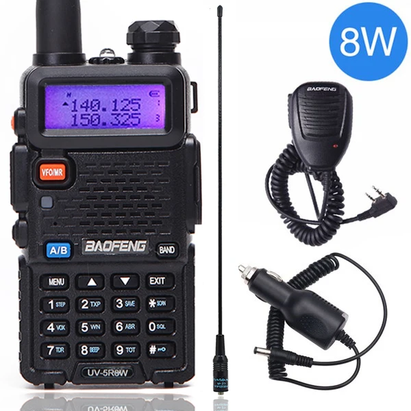 Baofeng UV-5R 8 Вт Высокая мощная двухсторонняя рация 8 Вт CB Ham портативная рация 10 км дальность Pofung UV5R для охоты - Цвет: antenna cable charge