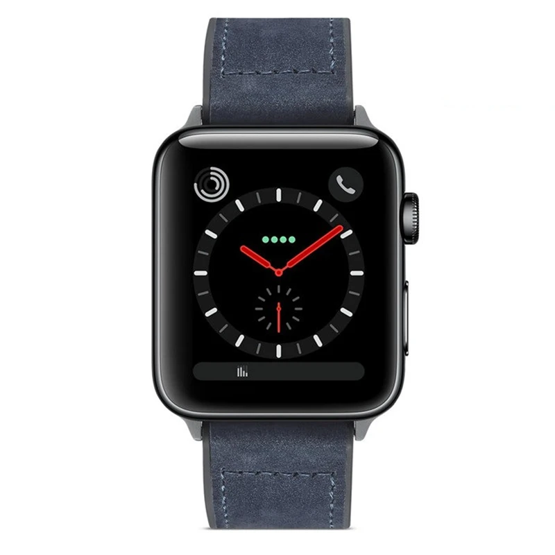 Ремешок кожаный для iWatch band 42 мм 44 совместим с apple watch series 5 4 3 40 38 мм|Ремешки часов| |