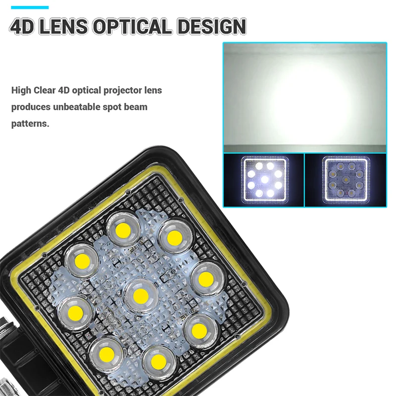 4-дюймовый автомобильный светодиодный рабочий светильник с белым ангельским