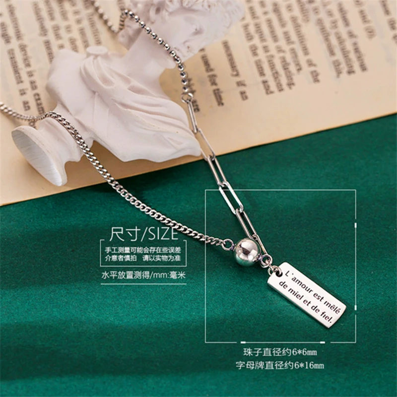 

Whole Sale One Piece French Letters I love You Honey Women's Neck Chains Choker Fashion Necklaces Punk 2020 mothers day gift