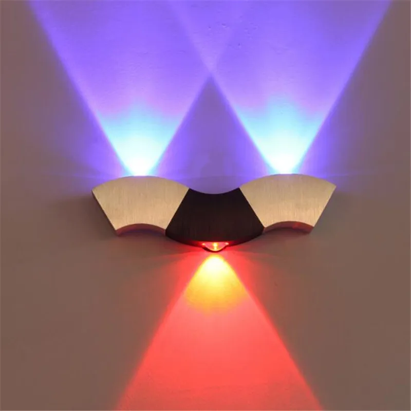 Бесплатная доставка 3 Вт 4 9 12 разноцветный светодиодный настенный светильник