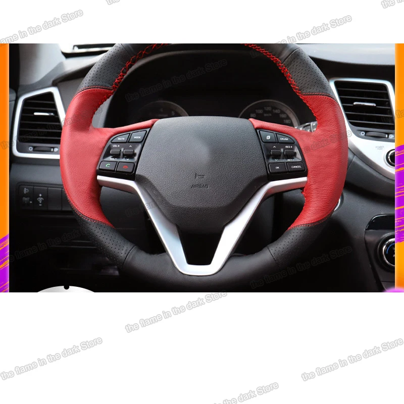 Lsrtw2017 чехол рулевого колеса из натуральной кожи для Hyundai Tucson 2015 2016 2017 2018 2019