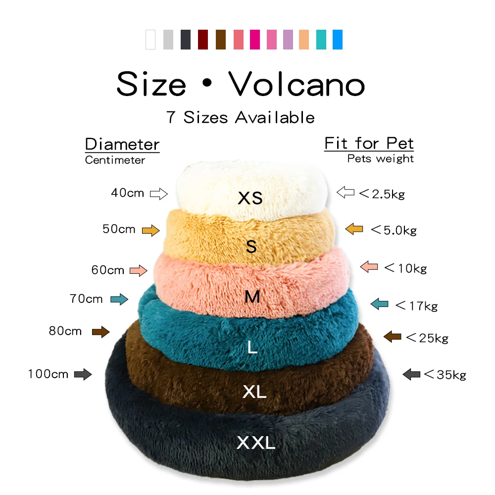 Круглые плюшевые кровати для кошек мягкие теплые зимние круглые маленьких