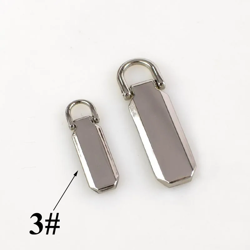 No3-silver 10 шт. съемные 3#5# металлические застежки-молнии съемники для молнии ползунки головы молний ремонтные комплекты молнии Pull Tab DIY аксессуары - Цвет: No3-silver