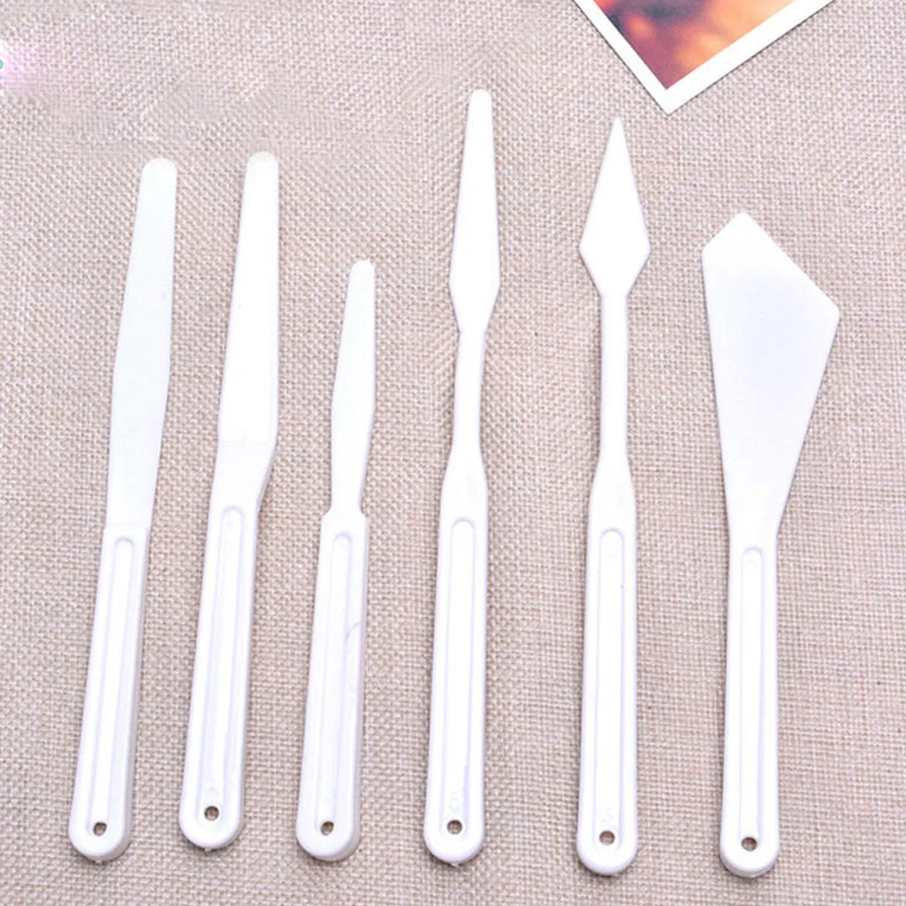 6 шт./компл. Пластик картина шпатель Палитра Картина маслом аксессуары масляная