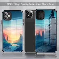 mountain sky view phone case tempered glass for iphone 11 12 pro xr xs max 8 x 7 6s 6 plus se 2020 12pro max mini covers