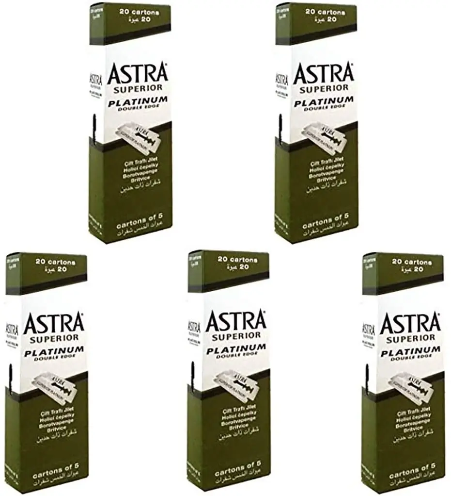

Оригинальные безопасные бритвенные лезвия Astra Premium Platinum с двойным краем, мужское Бритье