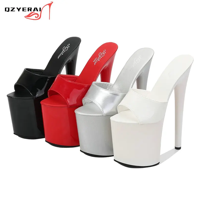 

2021 New Style Sexy Women Slippers Ultra High With Outdoor Wedding Party Shoes Fashion Sandals Slippers
