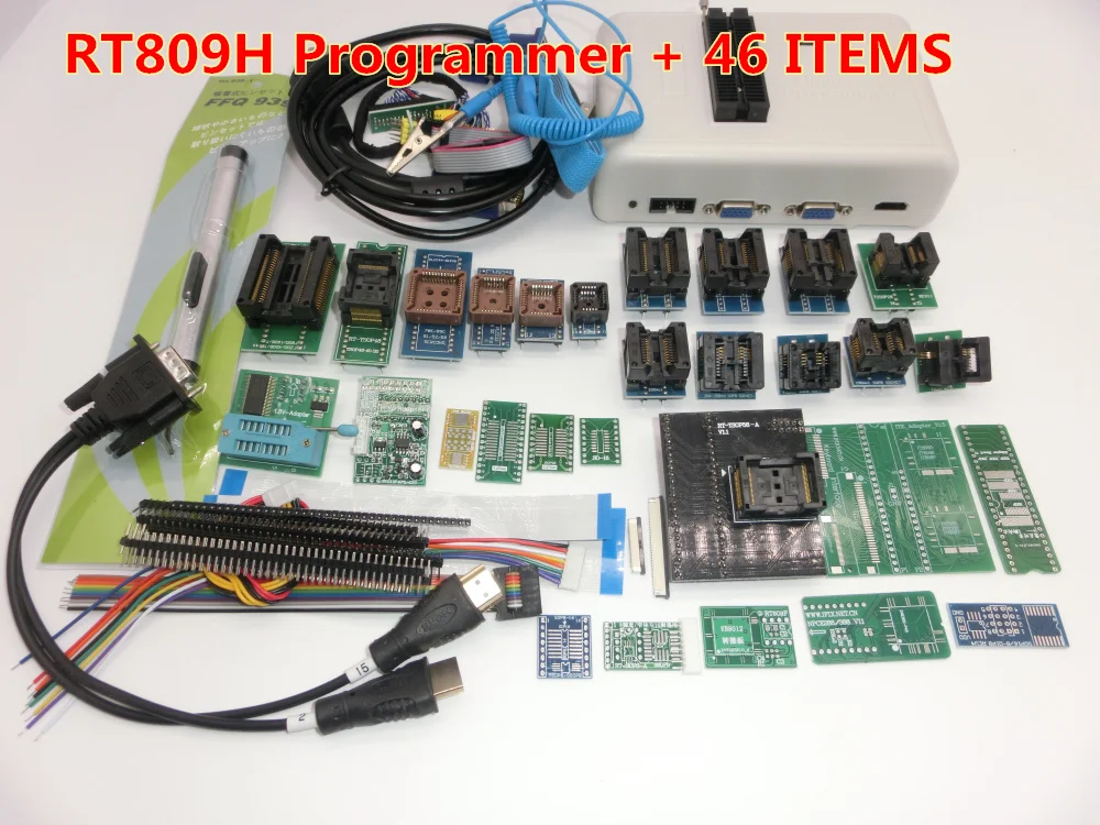 Новейшее программное обеспечение RT809H emmc-nand вспышка чрезвычайно быстрый Универсальный программатор TSOP56 TSOP48 BGA63