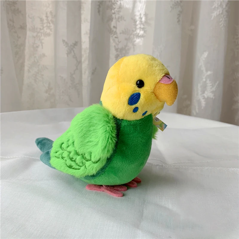 Yellow 18CM Height 14 см волнистый плюшевый игрушки Мягкая настоящая жизнь волнистый Попугайчик мягкие животные игрушка реалистичные Птицы Мягкие игрушки подарки для детей - Цвет: Yellow 18CM Height