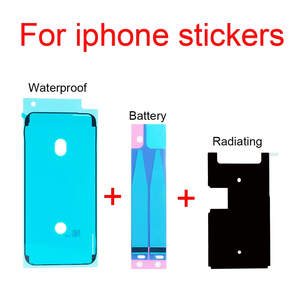 Один комплект аккумуляторов + Водонепроницаемые радиальные наклейки для iPhone 6S 7 8