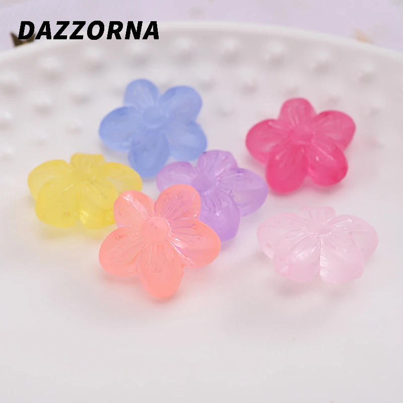 

Colourful Flower Shape 50-150Pcs/Pack Acrylic Beads Cute Loose Spacer Beads For Jewelry Making DIY Bracelet Necklace Accessories