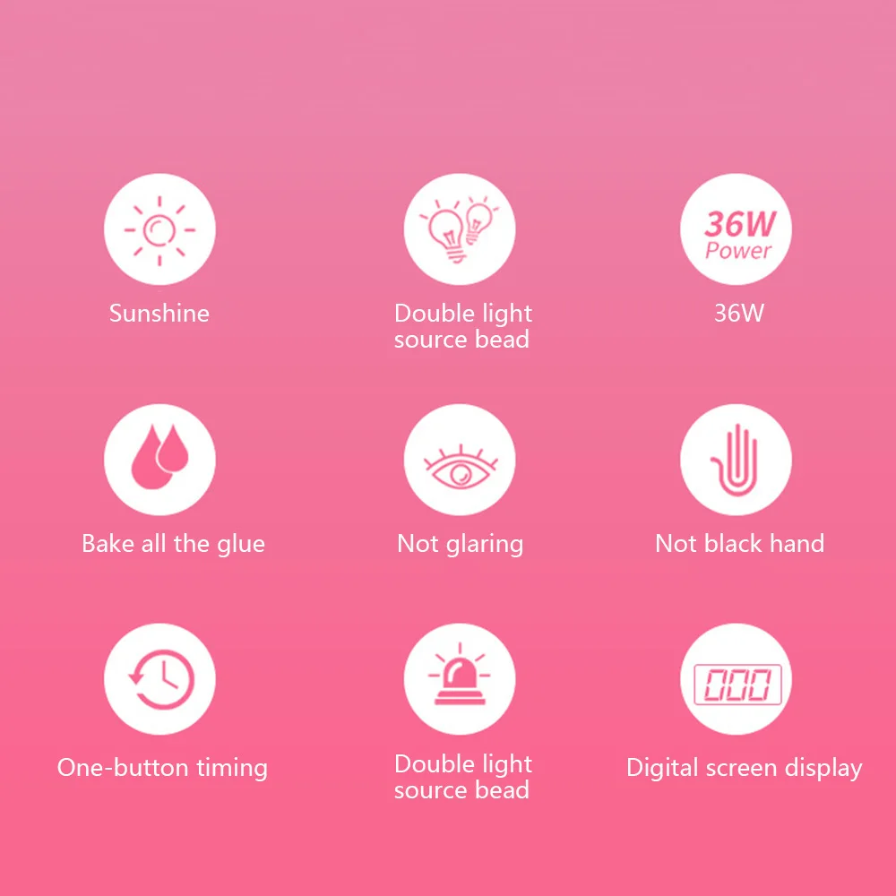 Звезда 8 24 Вт Солнцезащитный УФ светодиодный светильник для сушки ногтей ЖК