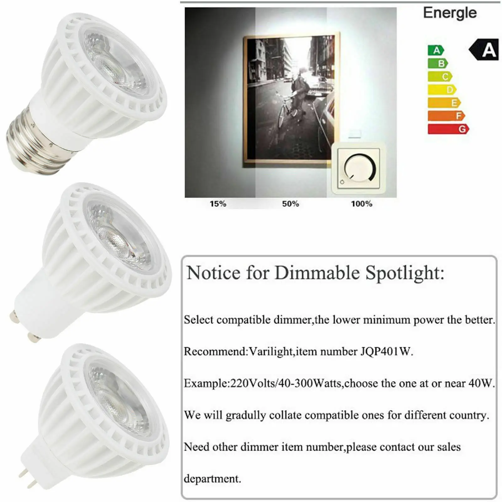Dimmable 110V 220V 12V LED Spotlight Bulb 10W MR16 GU10 GU5.3 E27 E26 Whit For Home Energy Saving Indoor Light | Лампы и освещение