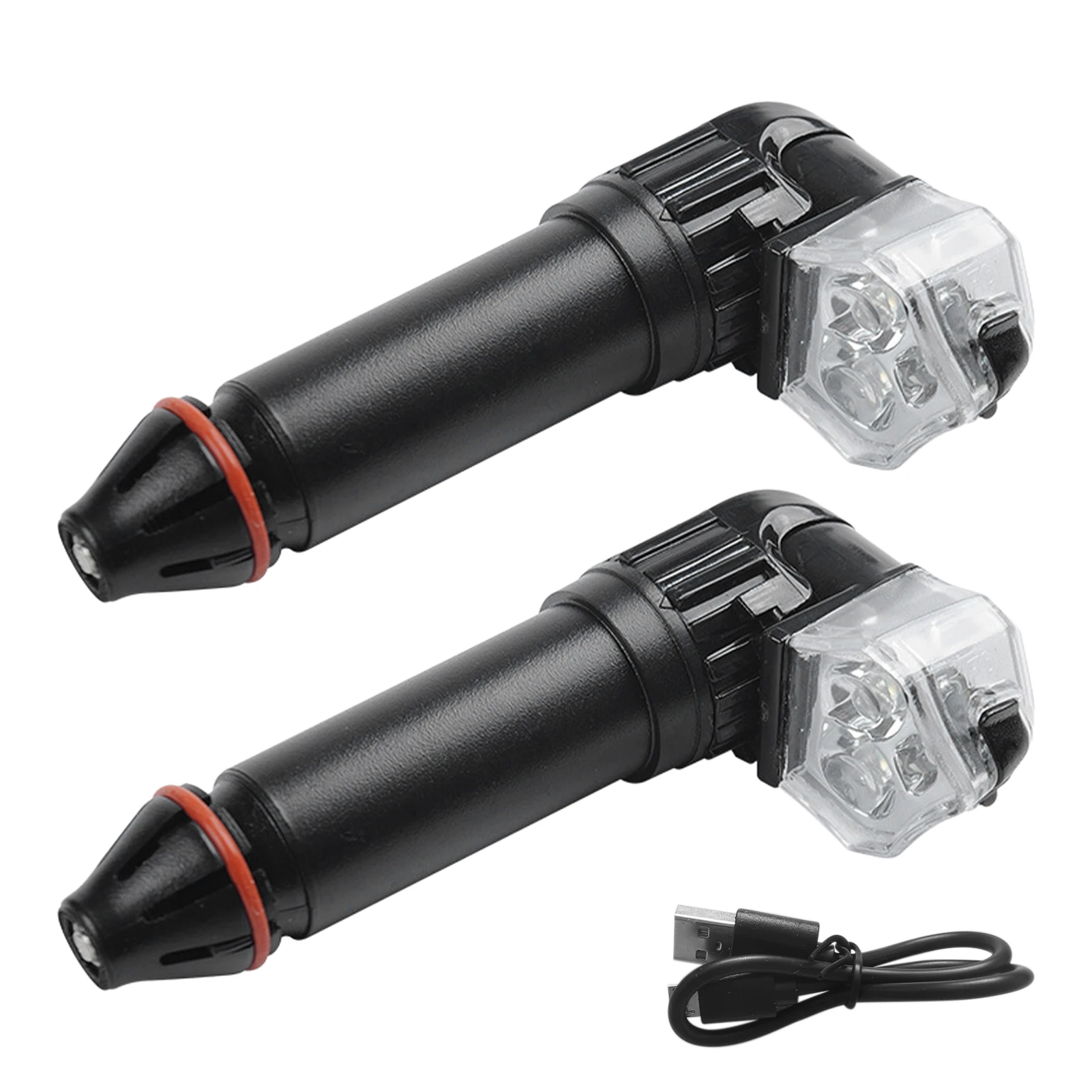 

1pair Riding Mountain Bike USB Rechargeable Cycling Turning Bicycle Handlebar Light With Indicator Led Waterproof Accessories