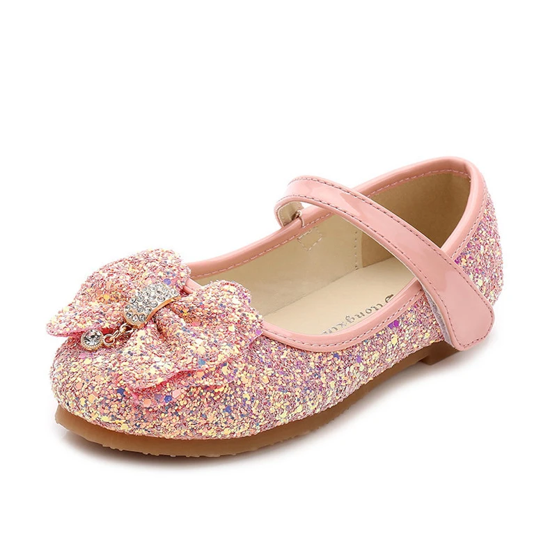 

SKOEX Kids Casual Flats Girls Fashion Princess Shoes Spring Summer Adorable Bows Ballerina Slip-on Children's Party Dress Shoes