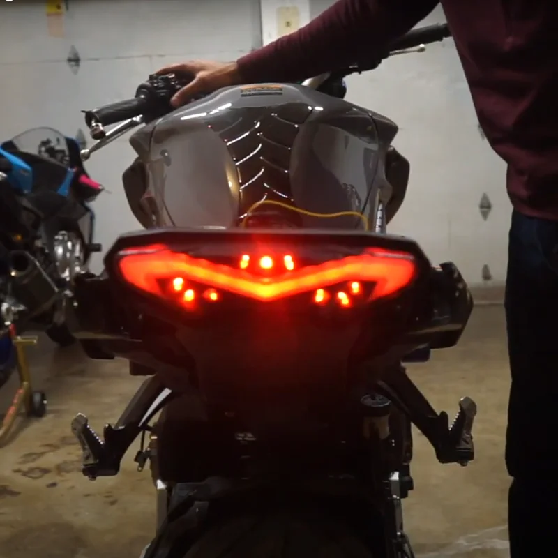 

Modified motorcycle mt09 taillamp led taillamps taillight tail lamp light with signal brake lamp for honda mt09 fz09 2015 2016