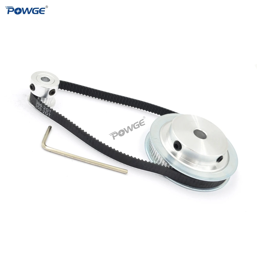 Синхронный зубчатый шкив POWGE 2 м/2 ГТ 20 зубьев 80 отверстие 5-20 мм комплект из 20T:80T